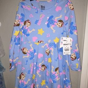 Rachel Kids Dress - Blue and Yellow